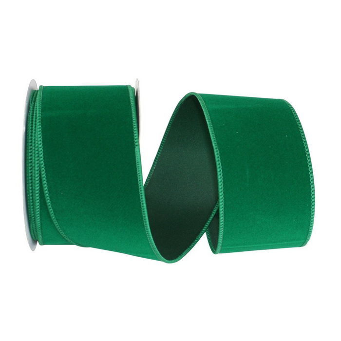 Emerald Velvet Ribbon, 2.5" X 10YD