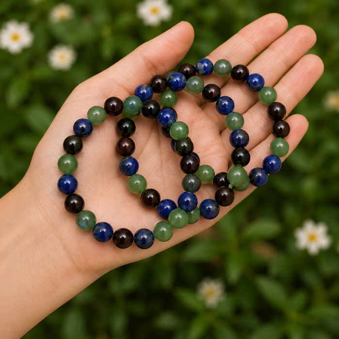 Encourages SELF-DISCOVERY Crystal Bracelet (Communication, Balance, Luck)