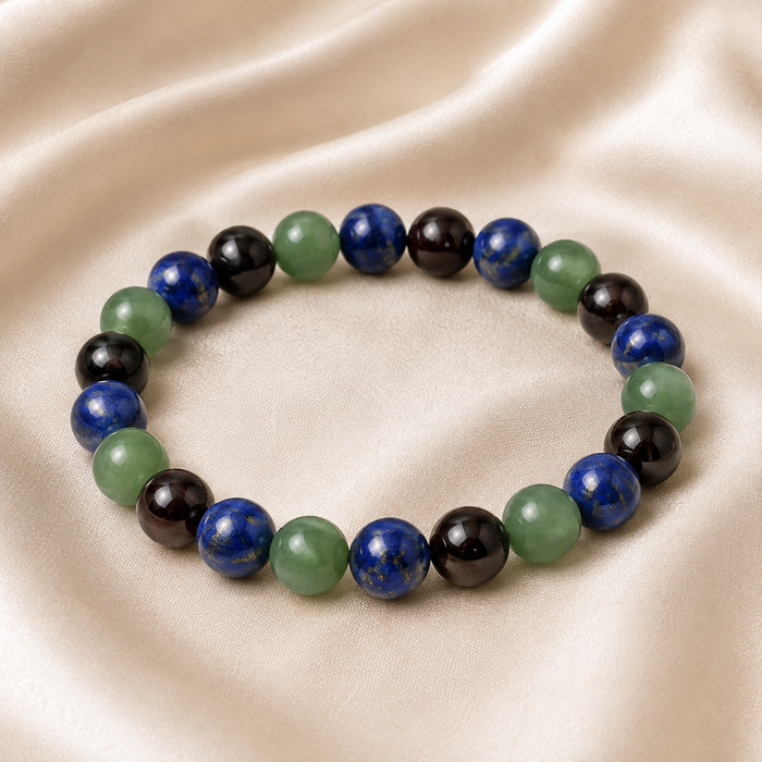 Encourages SELF-DISCOVERY Crystal Bracelet (Communication, Balance, Luck)
