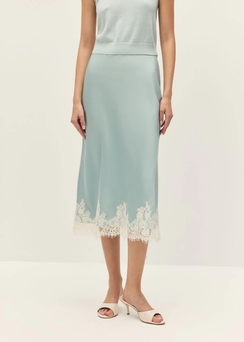 Enid Midi Skirt - Blue Haze
