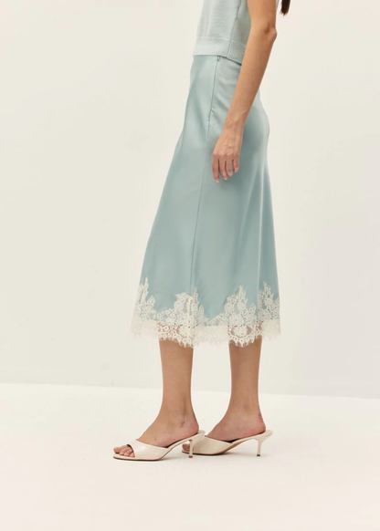 Enid Midi Skirt - Blue Haze