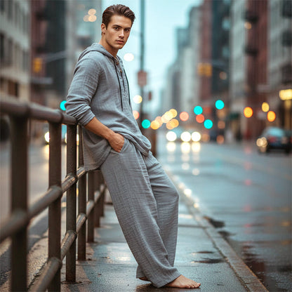 Ensemble 2 pièces : haut à capuche ample et pantalon