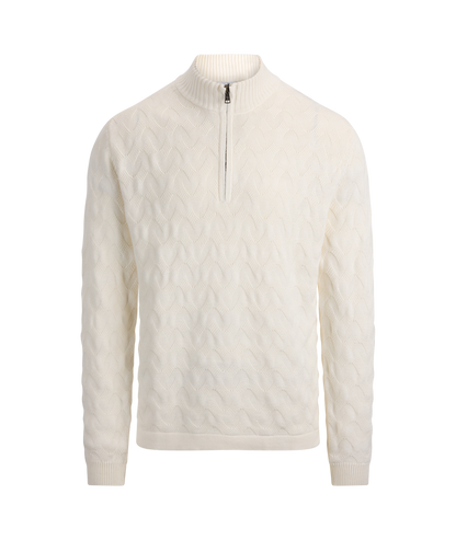 Urban Pioneers Male Ernesto Half-zip SWEATER CREAM