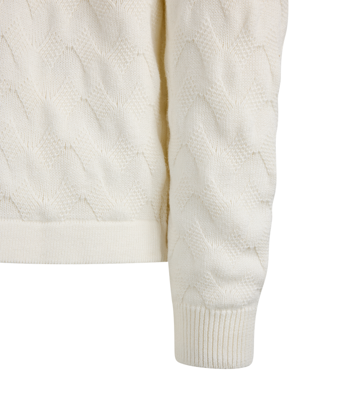 Urban Pioneers Male Ernesto Half-zip SWEATER CREAM