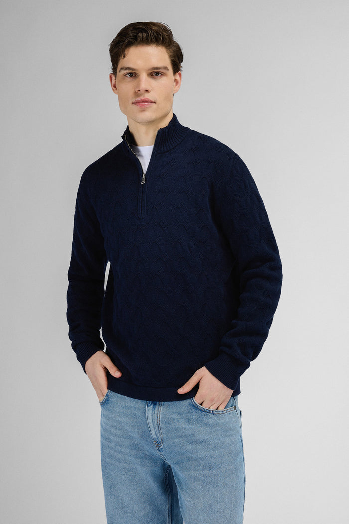 Urban Pioneers Male Ernesto Half-zip SWEATER DARK NAVY