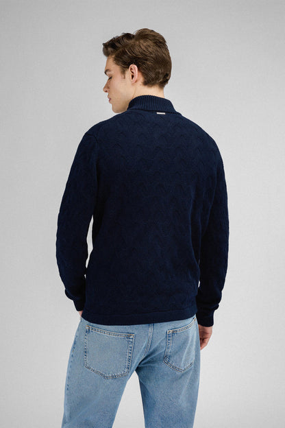 Urban Pioneers Male Ernesto Half-zip SWEATER DARK NAVY