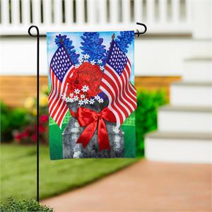Evergreen Flag Patriotic Bouquet Applique Garden