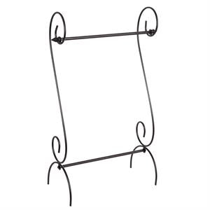 Evergreen Flag Stand Scroll Garden Black Metal