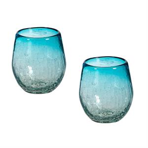 Evergreen Stemless Glass Bambeco Maya Aqua