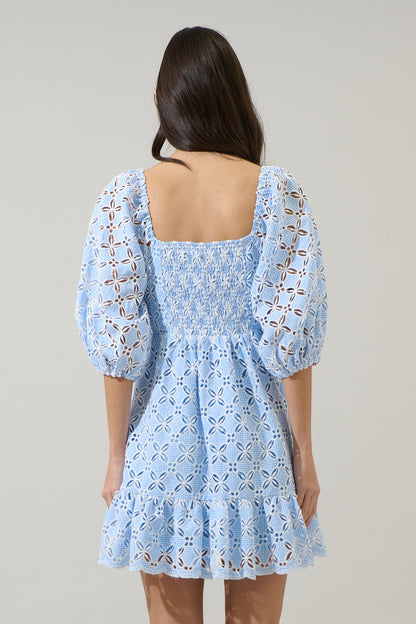 Evy Sweetheart Mini Dress Verlan Eyelet