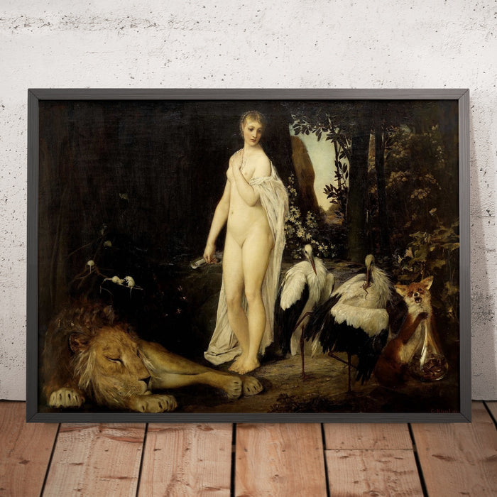 A framed image of