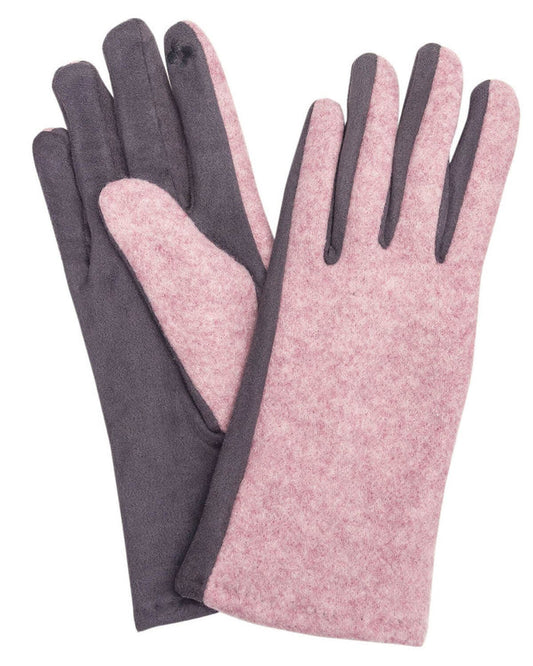 Fabric Gloves - Pink - The Classic Boutique