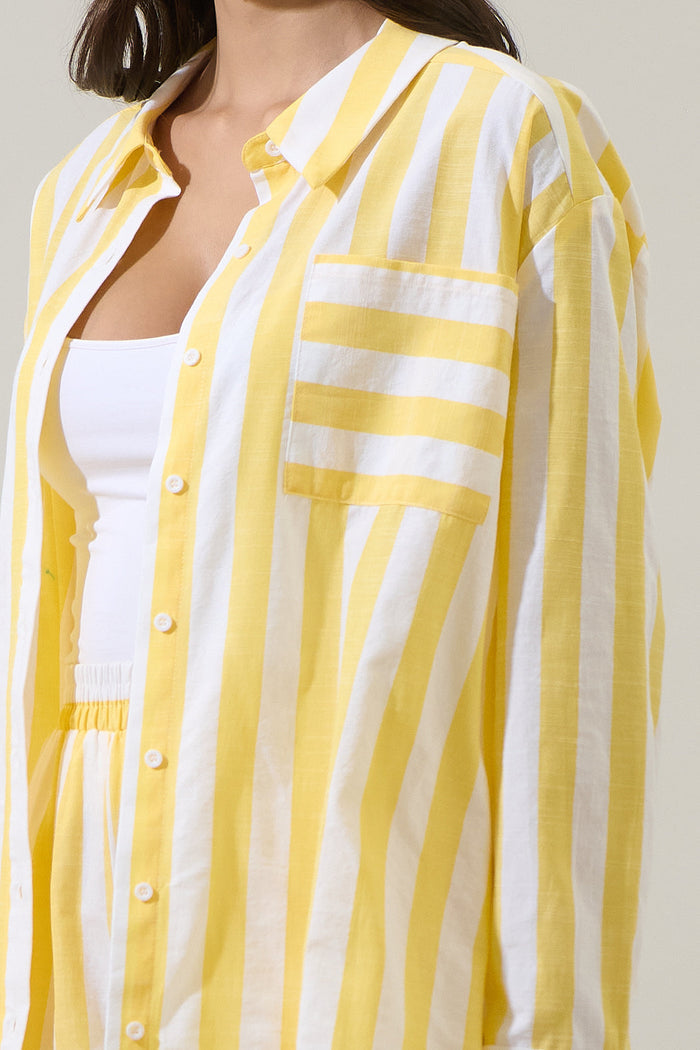 Fays Striped Dalton Boyfriend Button Down Shirt