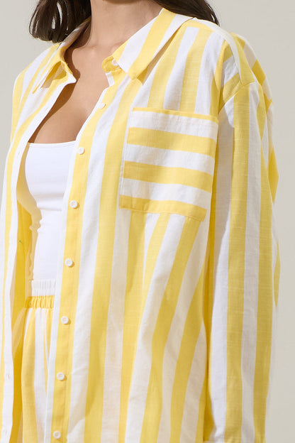 Fays Striped Dalton Boyfriend Button Down Shirt
