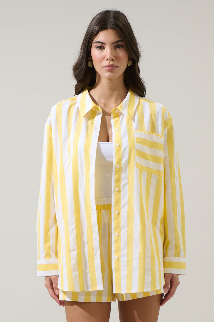 Fays Striped Dalton Boyfriend Button Down Shirt
