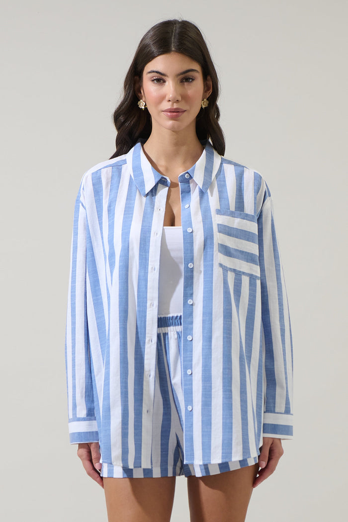 Fays Striped Dalton Boyfriend Button Down Shirt