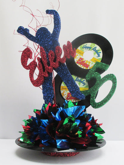 Motown dancer & records centerpiece - Designs by Ginny