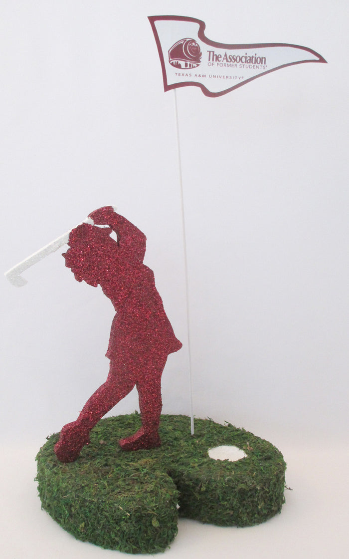 Female golfer centerpiece - Designs by Ginny