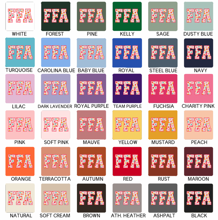 FFA Floral- Bella Canvas T-Shirt
