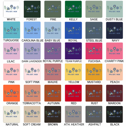 FFA Floral Est 1928- Bella Canvas T-Shirt