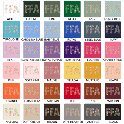 FFA Flower Sketch- Bella Canvas T-Shirt