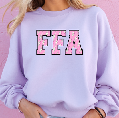 FFA Pink Lightning Bolt– Crewneck