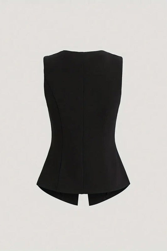 Find Yourself Black Button Vest-Cute-Trendy-Shop-Womens-Boutique-Clothing-Store