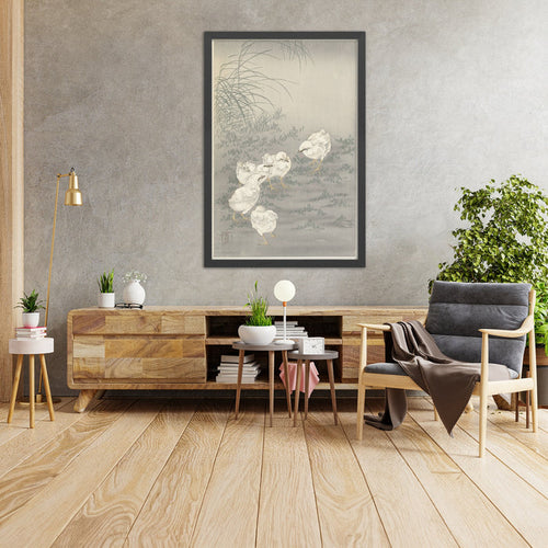 A framed image of