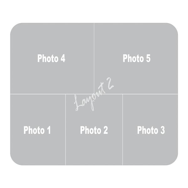 Five Photos Collage Fabric Mouse Pad