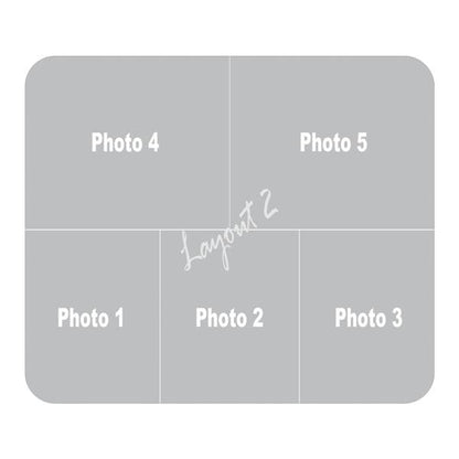 Five Photos Collage Fabric Mouse Pad