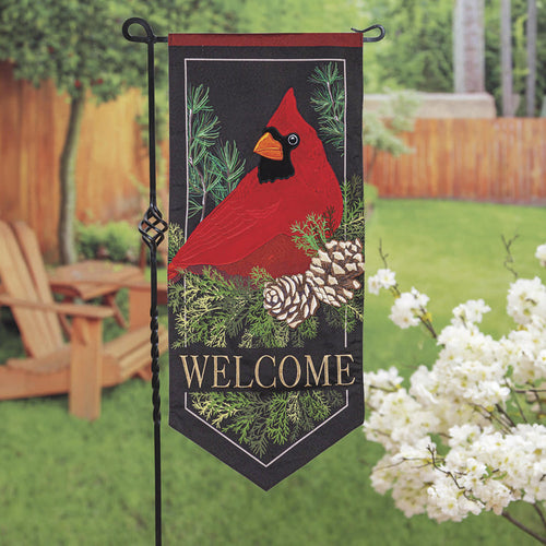 Flag Cardinal & Evergreen