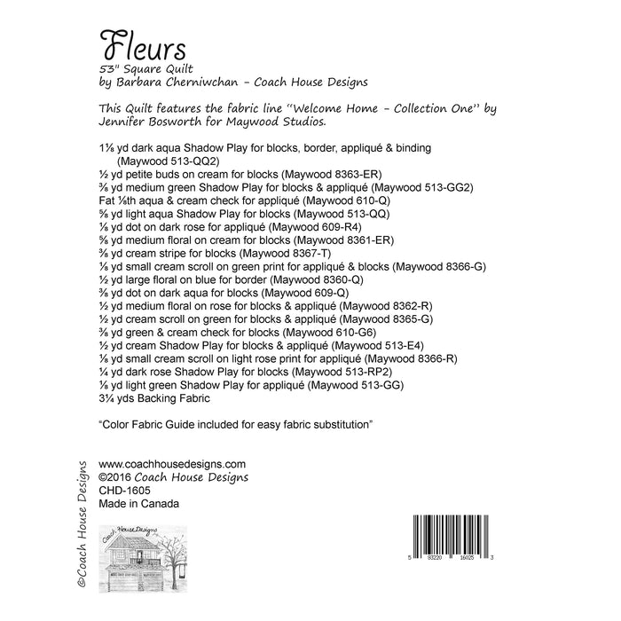 Fleurs Quilt Pattern