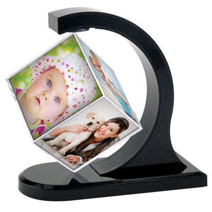 Floating Magnet Photo Cube Black