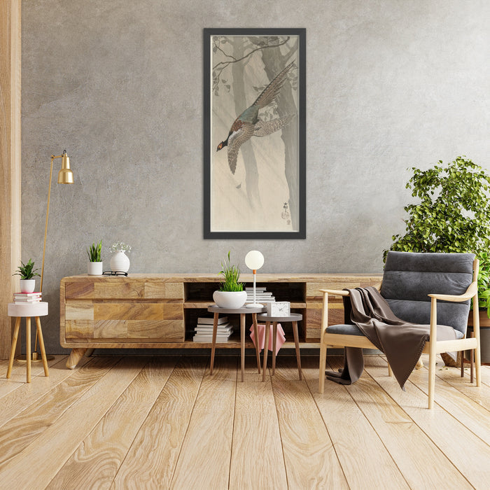 A framed image of
