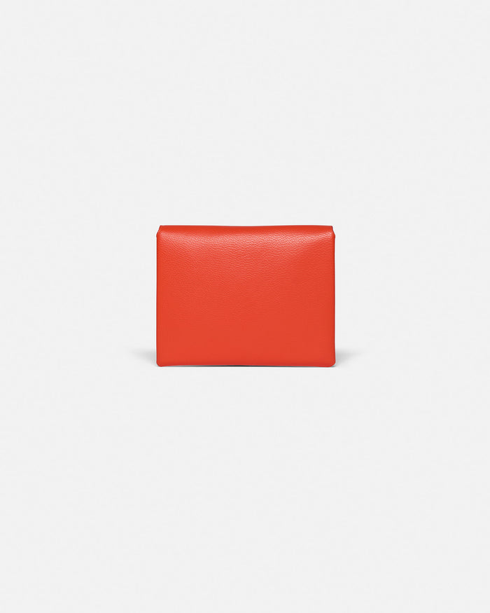 Folded - Leather cardholder - Red/Moonbeam