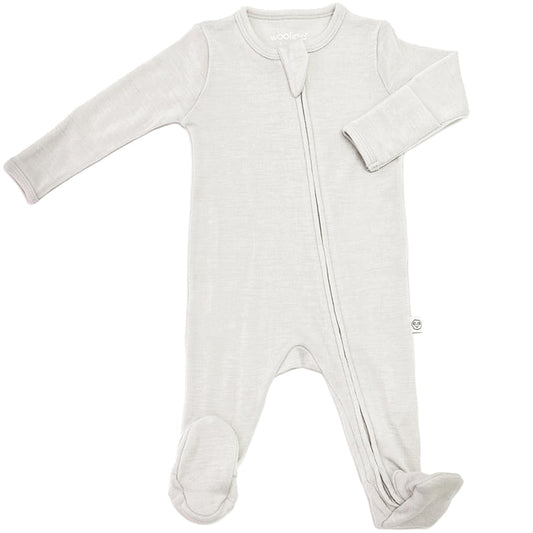 Footie Pajamas, Merino Wool, Oat