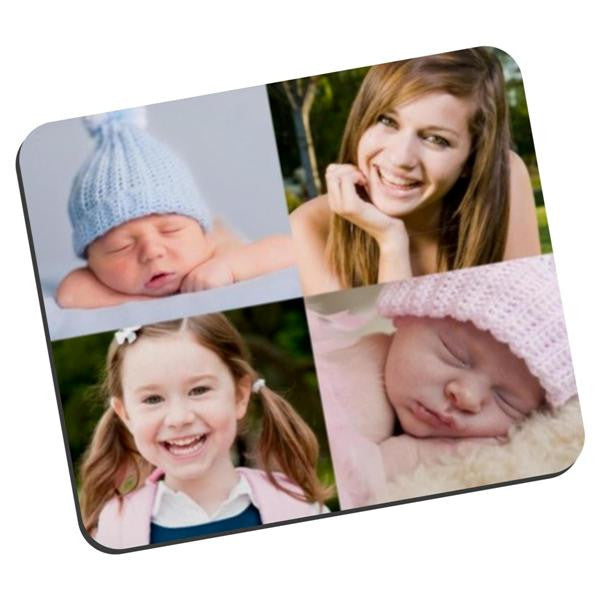 Four Photos Collage Fabric Mousepad