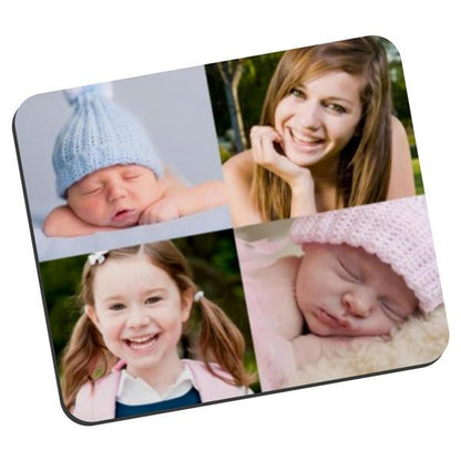 Four Photos Collage Fabric Mousepad