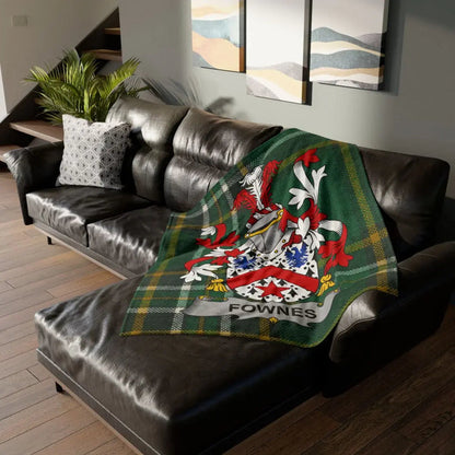 Fownes Family Crest Design Throw Blanket