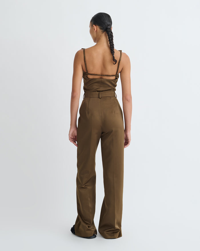 Franny - Structured pants - Wood