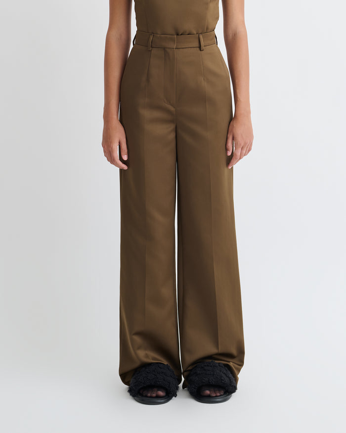 Franny - Structured pants - Wood