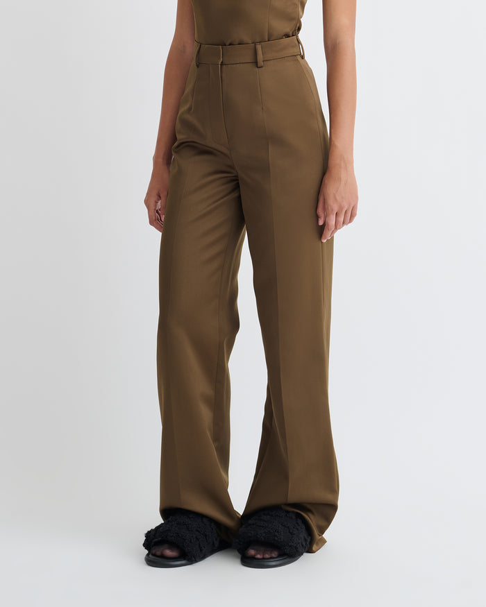 Franny - Structured pants - Wood