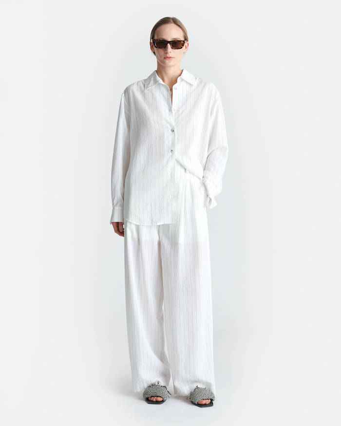 Fryda - Striped shirt - White