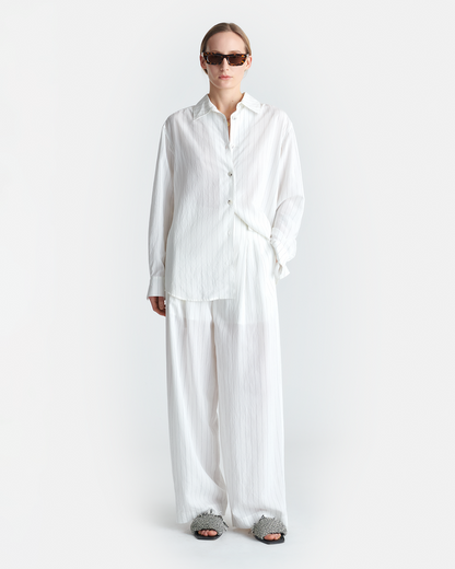 Fryda - Striped shirt - White