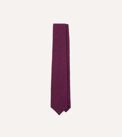 Fuchsia Pure Cashmere Solid Tipped Tie