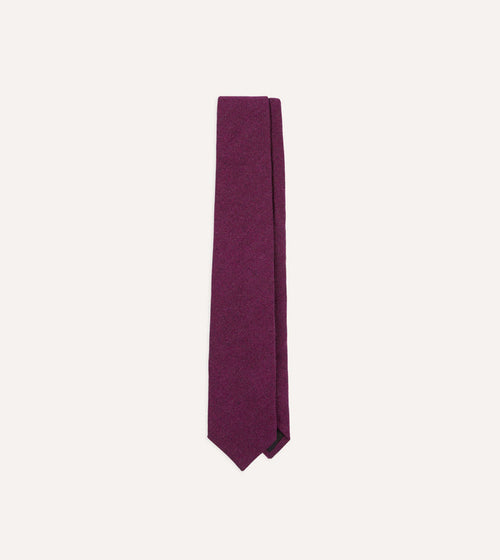 Fuchsia Pure Cashmere Solid Tipped Tie