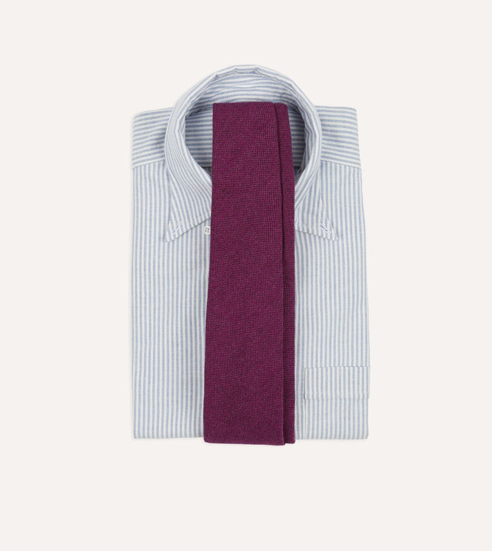Fuchsia Pure Cashmere Solid Tipped Tie