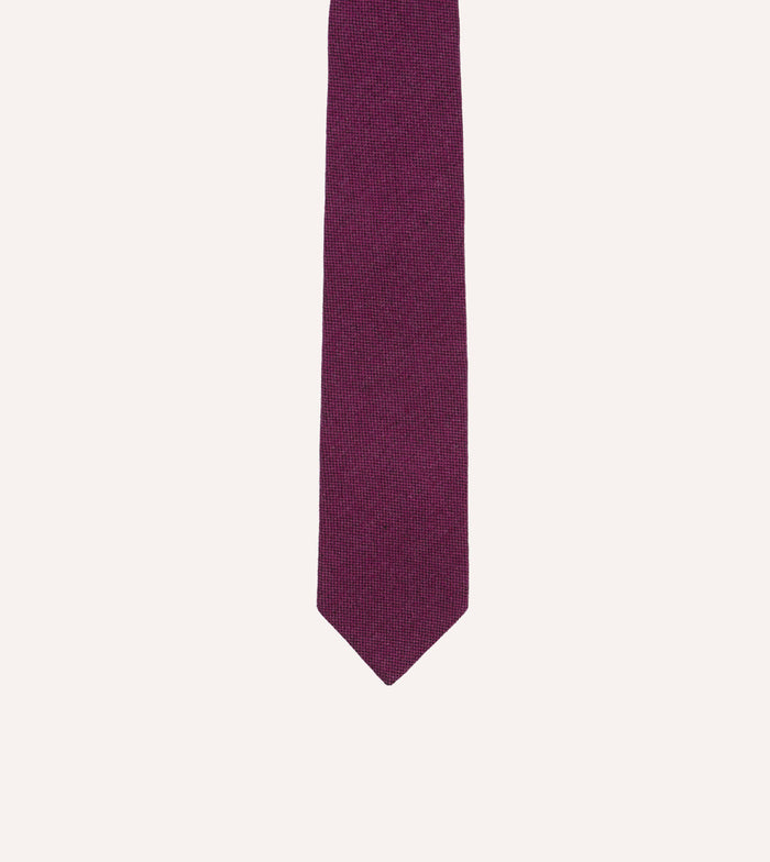 Fuchsia Pure Cashmere Solid Tipped Tie