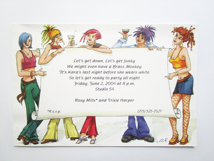 Funky Girls Invite - Designs by Ginny