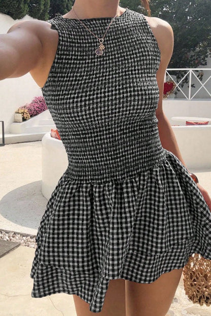 Game On Gingham Dress-Black-SMALL-Cute-Trendy-Shop-Womens-Boutique-Clothing-Store